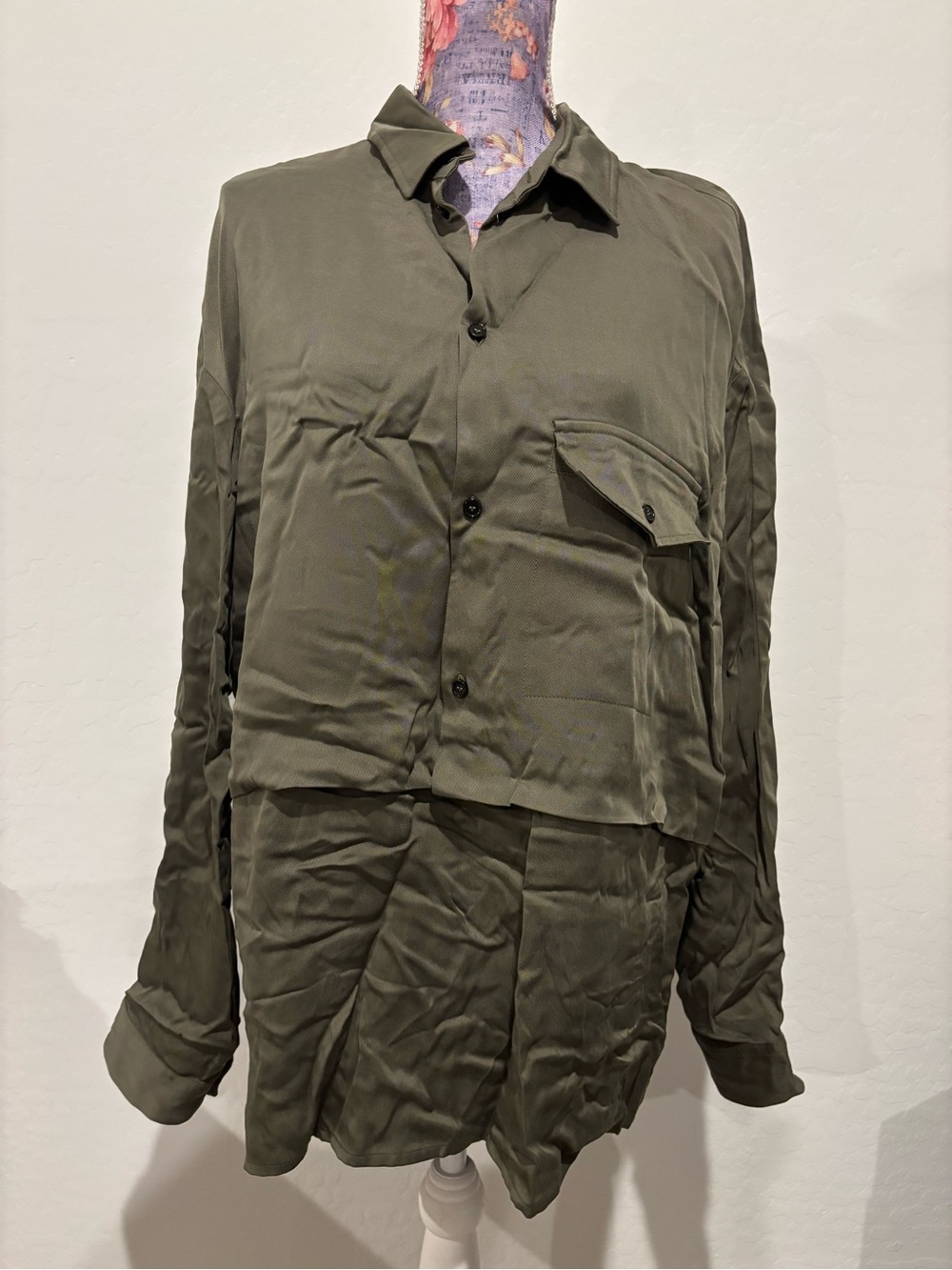 Goetze Olive Green Men's Geory Double Layered Bib Shirt